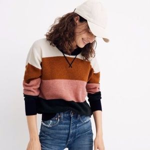 Madewell Cashmere Sweatshirt Vernon Stripe Small